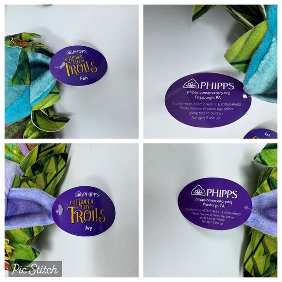 Phipps Conservatory Fen Ivy The Trolls and The Treasure Book 10" Dolls Set of 3 - Picture 12 of 12